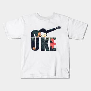 Hawaiin Ukulele Womans Tshirt Kids T-Shirt